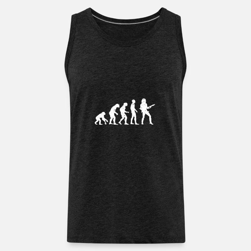 EVOLUTION GITARRIST! - Männer Premium Bio Tank Top - Anthrazit