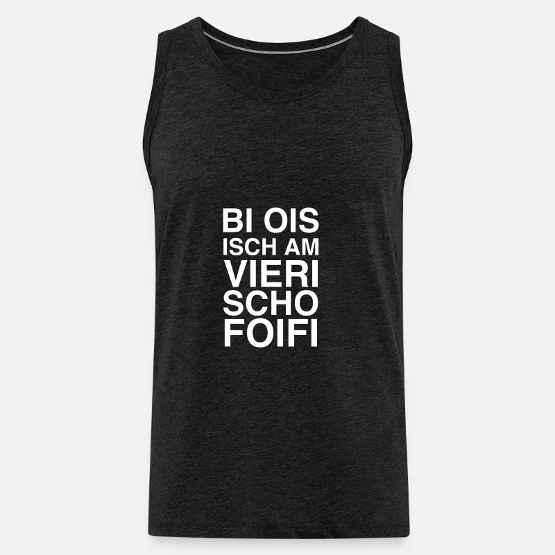 45 Schweizerdeutsch - Männer Premium Bio Tank Top - Anthrazit