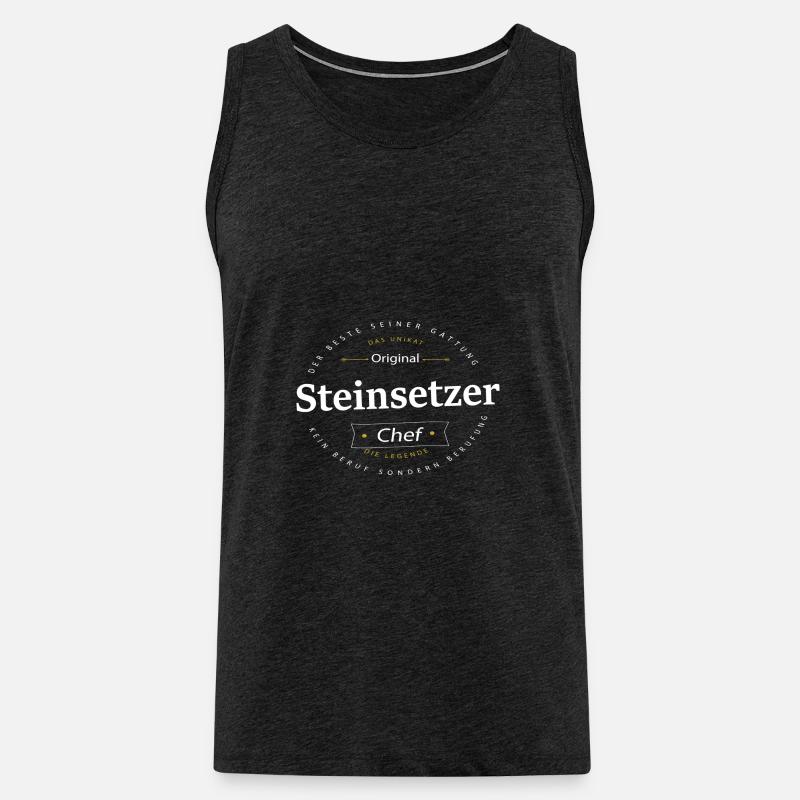 Beruf Steinsetzer - Männer Premium Bio Tank Top - Anthrazit