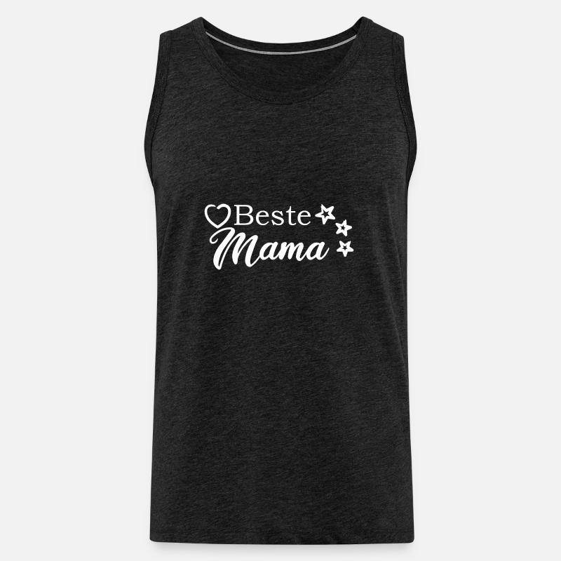 Beste Mama - Männer Premium Bio Tank Top - Anthrazit