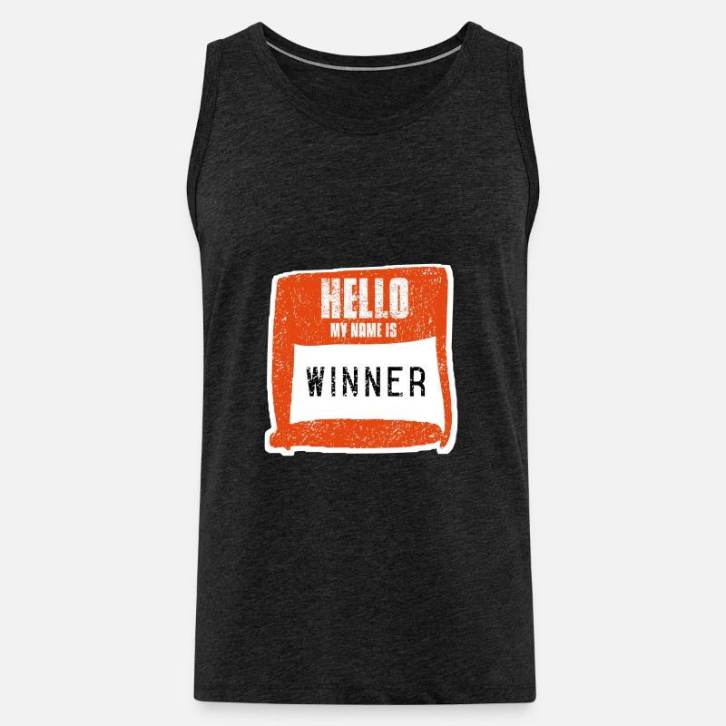 Gewinner - Sieger - Männer Premium Bio Tank Top - Anthrazit