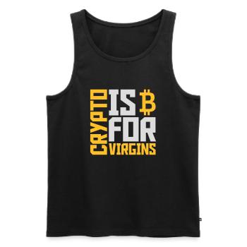 crypto is for virgins - Männer Premium Bio Tank Top - Anthrazit - Vorne - Alexander (188cm)
