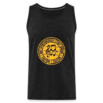 may spontaneously start singing - Männer Premium Bio Tank Top - Anthrazit - Vorne - Alexander (188cm)