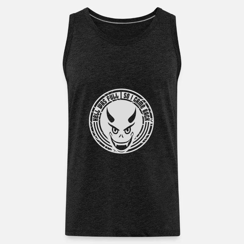 hell was full Zitat - Männer Premium Bio Tank Top - Anthrazit