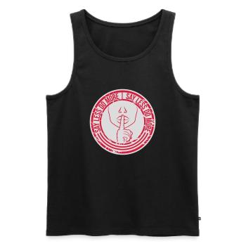 say less do more - Männer Premium Bio Tank Top - Anthrazit - Vorne - Alexander (188cm)