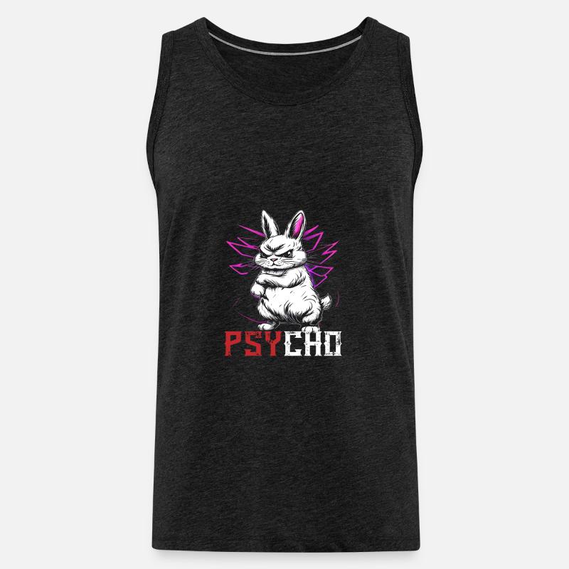 Psycho Rabbit - Männer Premium Bio Tank Top - Anthrazit