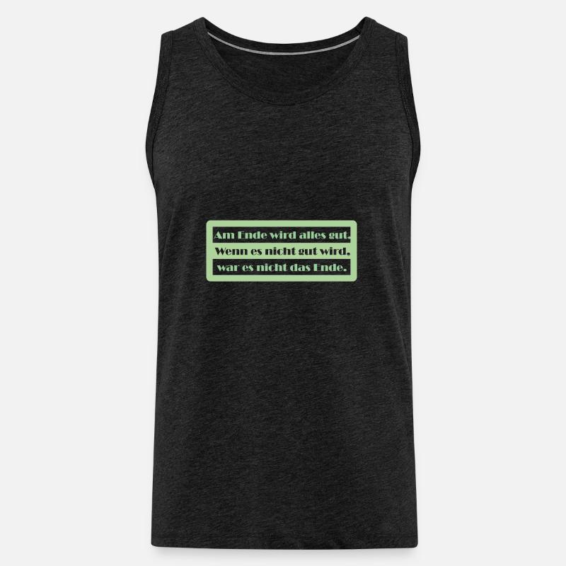 Alles wird gut - Männer Premium Bio Tank Top - Anthrazit