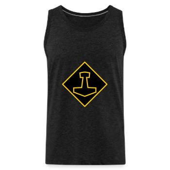 Mjölnir - Débardeur bio Premium Homme - charbon - Devant - AI Model Male 185 dark (185cm)