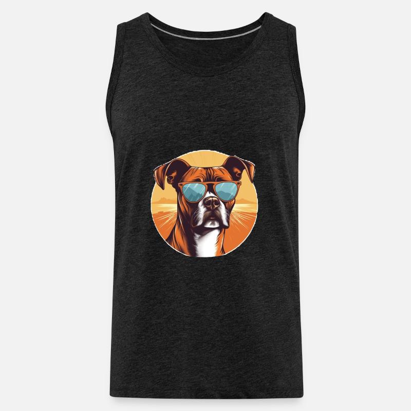 Boxer 2 - Männer Premium Bio Tank Top - Anthrazit