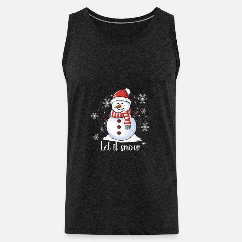 Schneemann - Männer Premium Bio Tank Top - Anthrazit