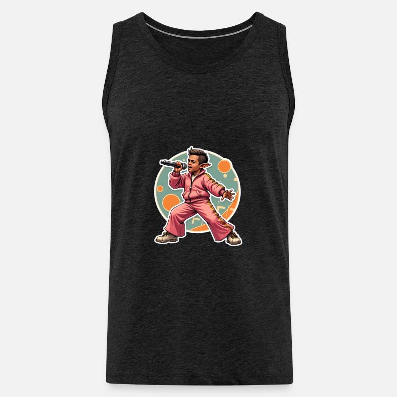 Elf Rapper in Aktion - Männer Premium Bio Tank Top - Anthrazit