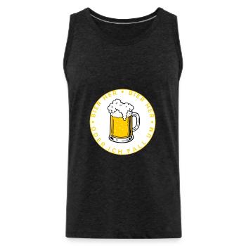Bees here - Oder ich fall um! - Men's Premium Organic Tank Top - charcoal grey - Front - Alexander (188cm)