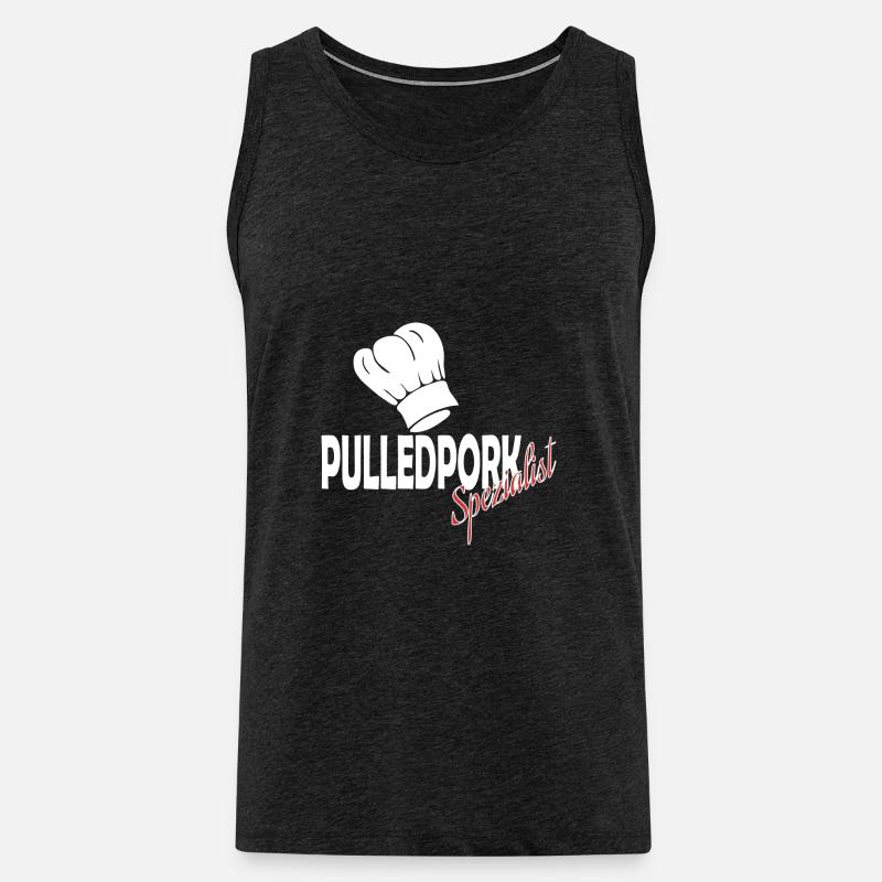 Pulled Pork - Männer Premium Bio Tank Top - Anthrazit