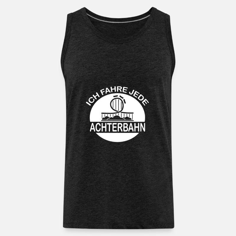 Rollercoaster Achterbahn - Männer Premium Bio Tank Top - Anthrazit
