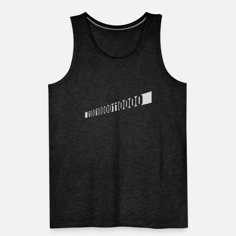 Binary Code Program Language Men's Premium Organic Tank Top