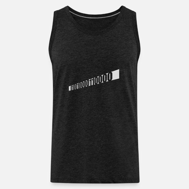 Binär Code Programm Sprache - Männer Premium Bio Tank Top - Anthrazit