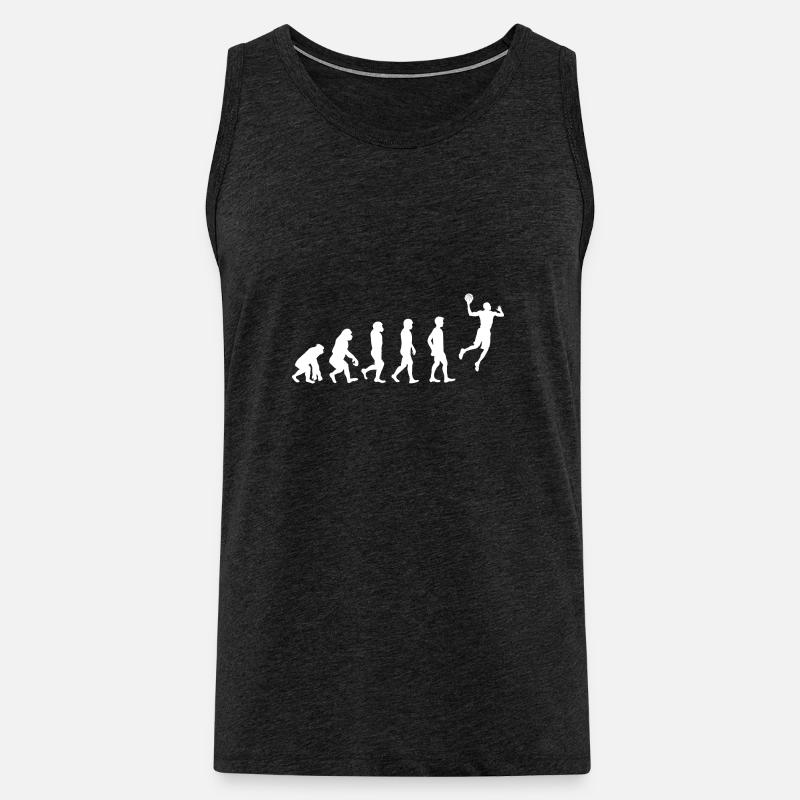 Basketball Evolution! - Männer Premium Bio Tank Top - Anthrazit