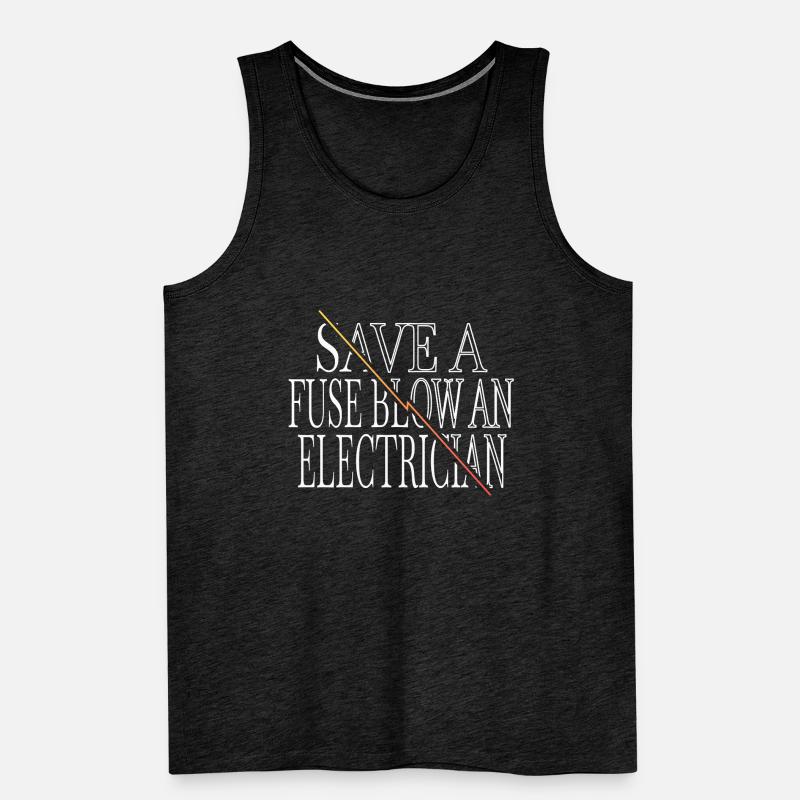 lineman computer electrical engineering profession Männer Premium Bio Tank Top