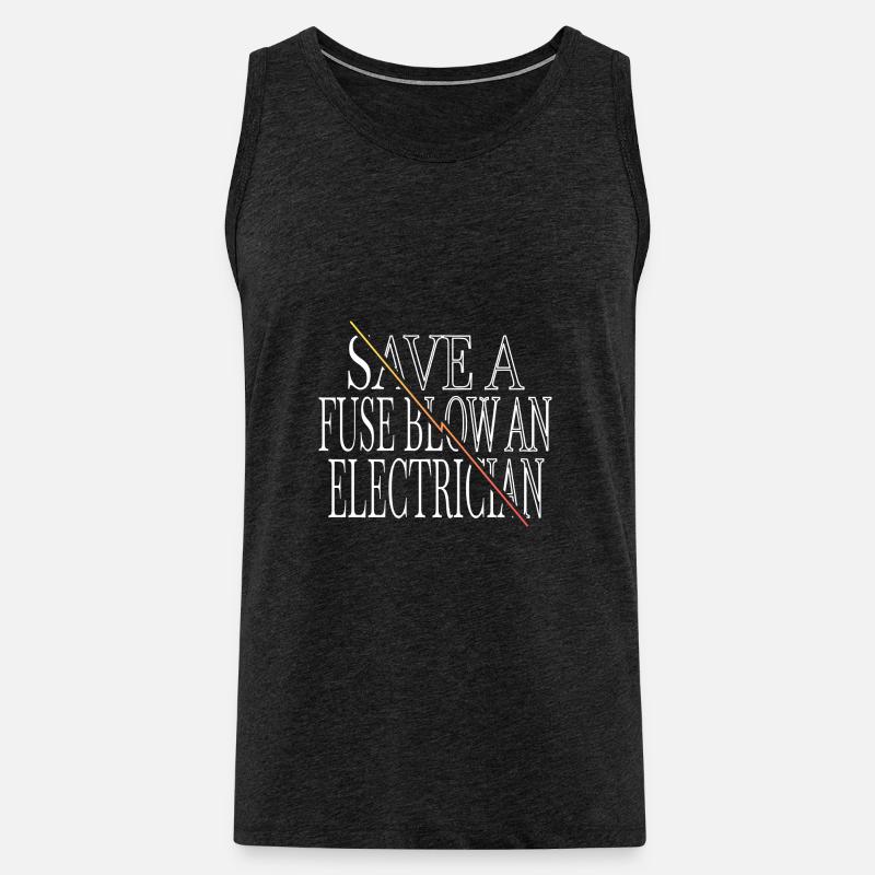 Lineman Computer Electrical Engineering Profession - Men's Premium Organic Tank Top - charcoal grey