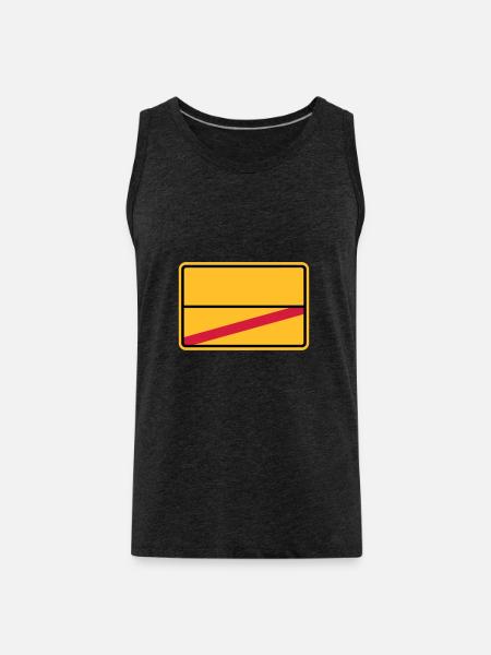 Ortsschild - Männer Premium Bio Tank Top - Anthrazit