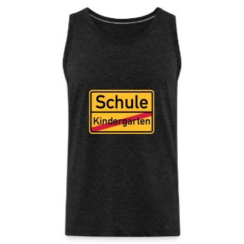 Schule - Männer Premium Bio Tank Top - Anthrazit - Vorne - Alexander (188cm)