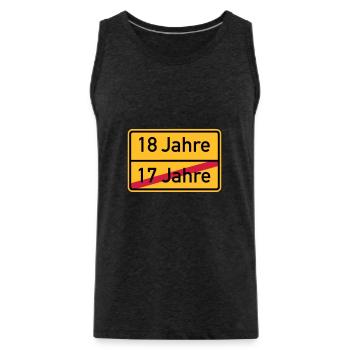 18. Geburtstag - Männer Premium Bio Tank Top - Anthrazit - Vorne - AI Model Male 185 dark (185cm)