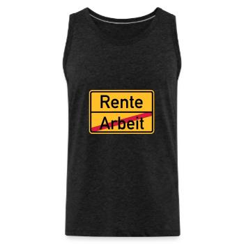 Rente - Männer Premium Bio Tank Top - Anthrazit - Vorne - Alexander (188cm)