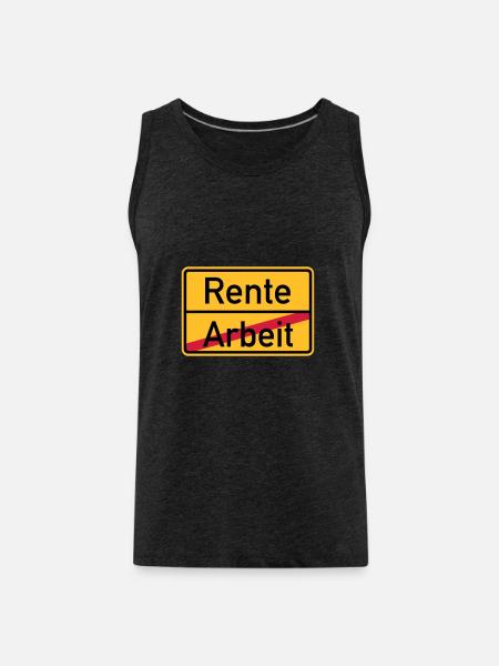 Rente - Männer Premium Bio Tank Top - Anthrazit