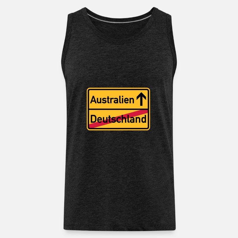 Australien - Männer Premium Bio Tank Top - Anthrazit