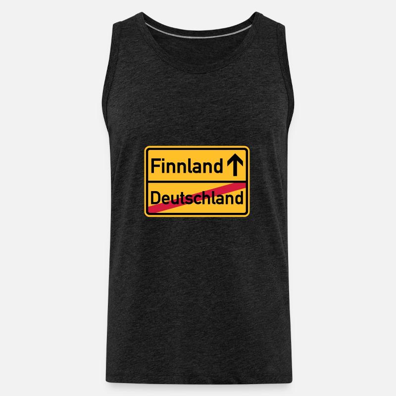Finnland - Männer Premium Bio Tank Top - Anthrazit