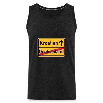 Kroatien - Männer Premium Bio Tank Top - Anthrazit - Vorne - AI Model Male 185 dark (185cm)