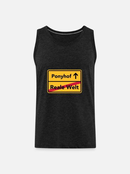 Ponyhof - Männer Premium Bio Tank Top - Anthrazit