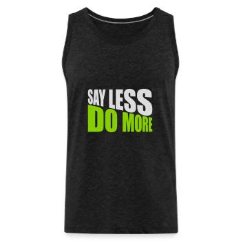 say less do more - Männer Premium Bio Tank Top - Anthrazit - Vorne - Alexander (188cm)