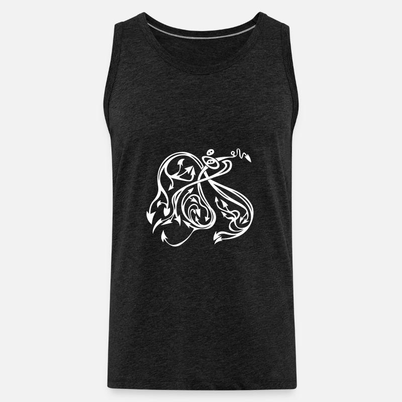 Pfeile - Männer Premium Bio Tank Top - Anthrazit