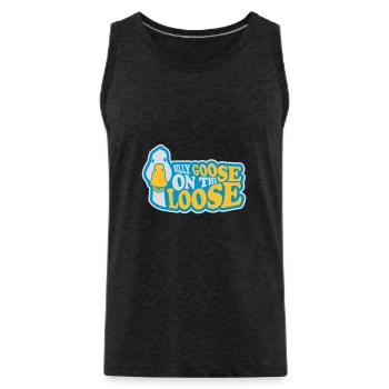 goose on the loose - Männer Premium Bio Tank Top - Anthrazit - Vorne - Alexander (188cm)