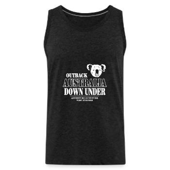 Koala - Australia - Australien - Men's Premium Organic Tank Top - charcoal grey - Front - Alexander (188cm)