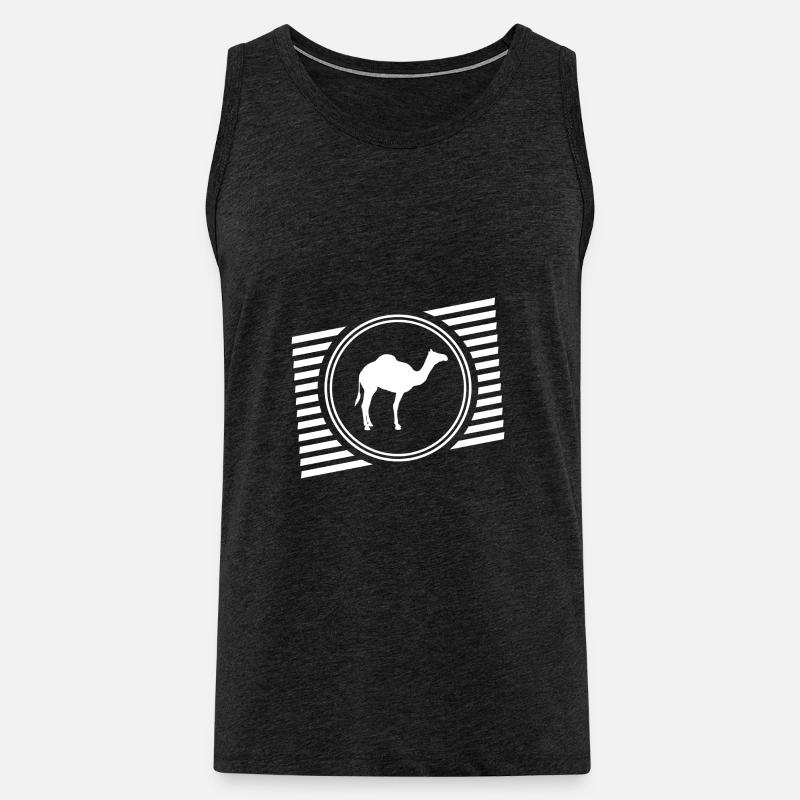 Kamel - Männer Premium Bio Tank Top - Anthrazit