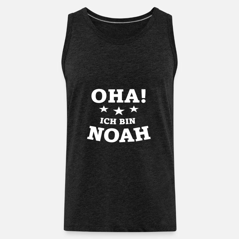 Oha ich bin Noah - Männer Premium Bio Tank Top - Anthrazit