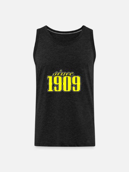 since 1909 (yellow) - Men's Premium Organic Tank Top - charcoal grey
