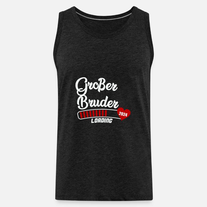 großer bruder loading 2024 - Männer Premium Bio Tank Top - Anthrazit