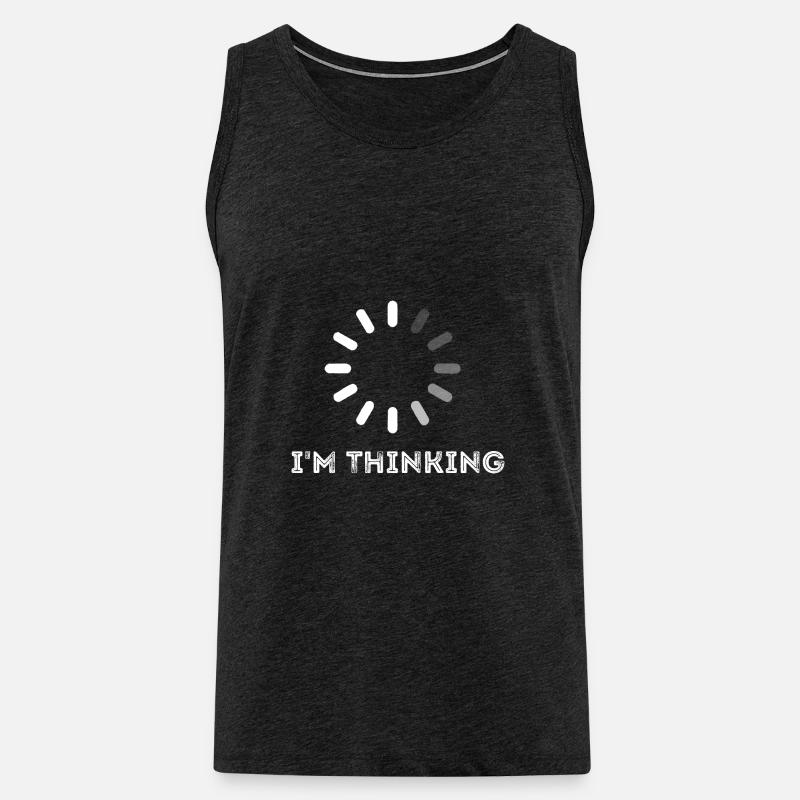I'm thinking - Männer Premium Bio Tank Top - Anthrazit