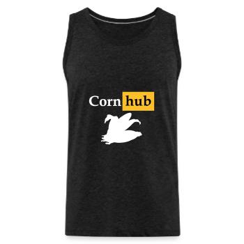 Corn hub - Men's Premium Organic Tank Top - charcoal grey - Front - Alexander (188cm)