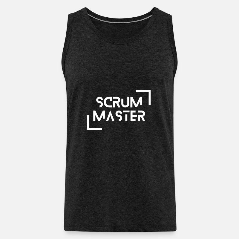Einfaches Logo des Scrum Masters - Männer Premium Bio Tank Top - Anthrazit