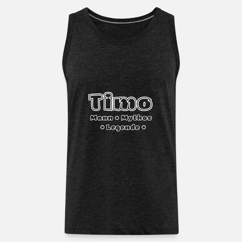 Timo - Mann, Mythos, Legende - Männer Premium Bio Tank Top - Anthrazit