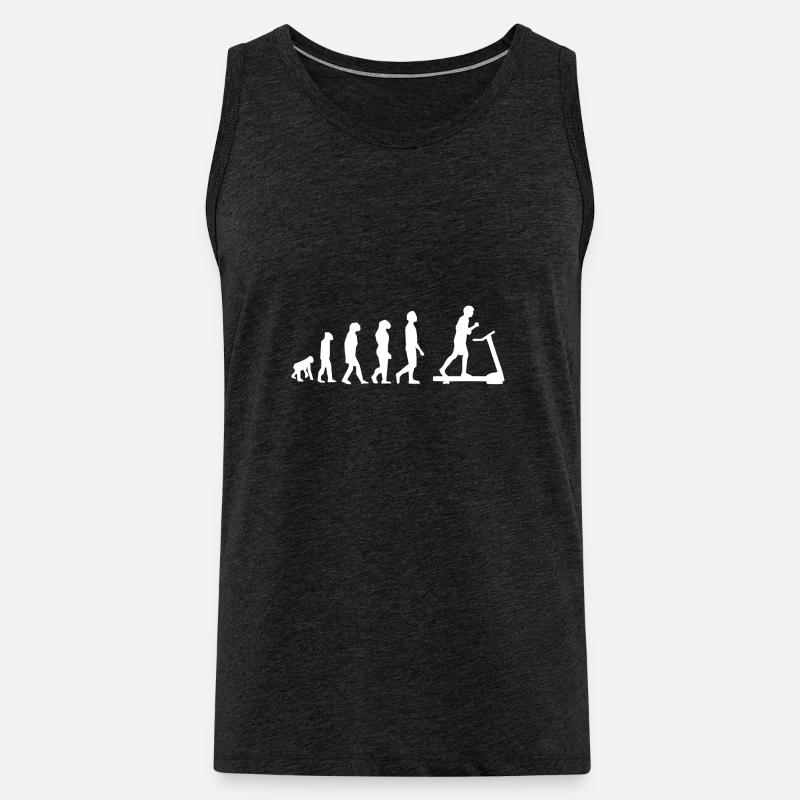 Evolution Laufband - Männer Premium Bio Tank Top - Anthrazit