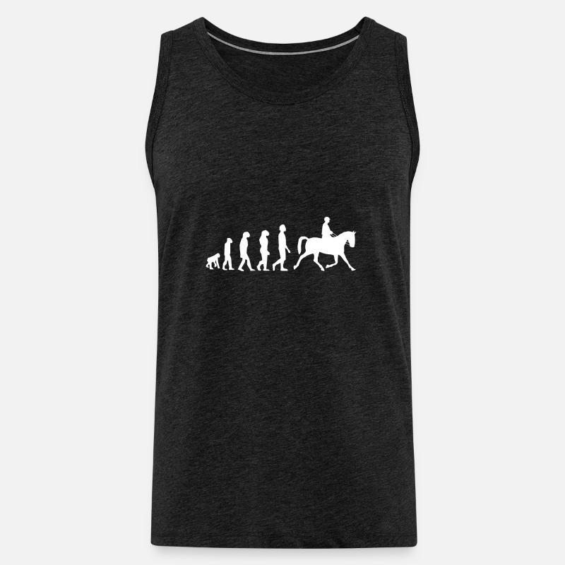 Evolution des Reitens - Männer Premium Bio Tank Top - Anthrazit