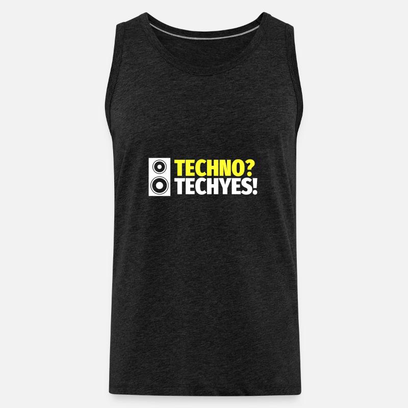 Techno? Techyes! - Männer Premium Bio Tank Top - Anthrazit