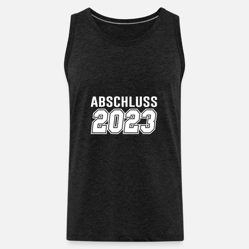 Abschluss 2023 Schule Geschenk - Männer Premium Bio Tank Top - Anthrazit