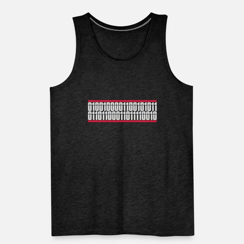 Binary Code Program Language Men's Premium Organic Tank Top