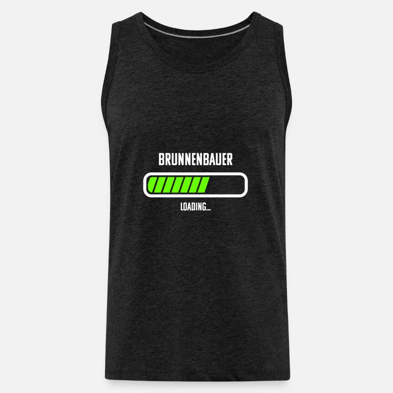 Brunnenbauer Beruf Loading Ladebalken - Männer Premium Bio Tank Top - Anthrazit